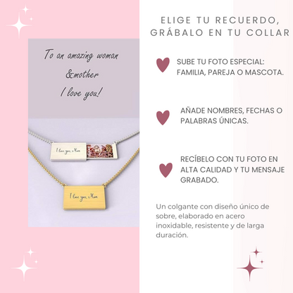 Collar en forma de sobre personalizado